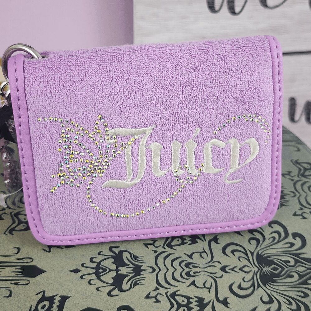 💖 NWT Juicy Couture Violet Card Case Key Fob #7248 💖